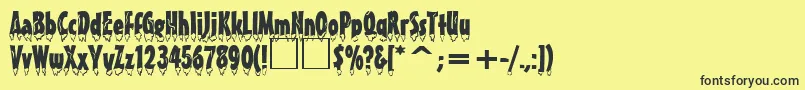 EiszapfenNormalDb Font – Black Fonts on Yellow Background