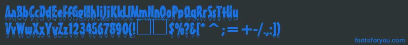 EiszapfenNormalDb Font – Blue Fonts on Black Background