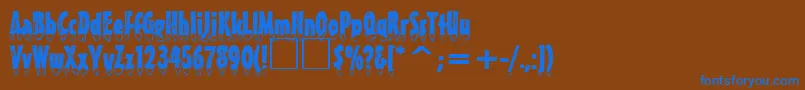 EiszapfenNormalDb Font – Blue Fonts on Brown Background