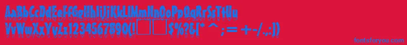 EiszapfenNormalDb Font – Blue Fonts on Red Background