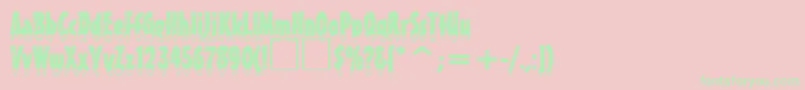 EiszapfenNormalDb Font – Green Fonts on Pink Background