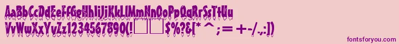 EiszapfenNormalDb Font – Purple Fonts on Pink Background