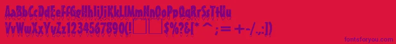 EiszapfenNormalDb Font – Purple Fonts on Red Background