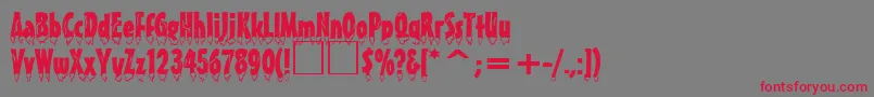 EiszapfenNormalDb Font – Red Fonts on Gray Background