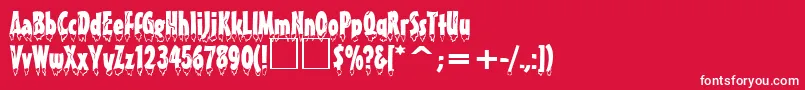 EiszapfenNormalDb Font – White Fonts on Red Background