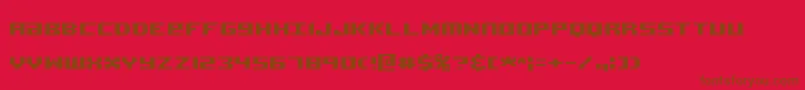 Czcionka Acknowtt – brązowe czcionki na czerwonym tle