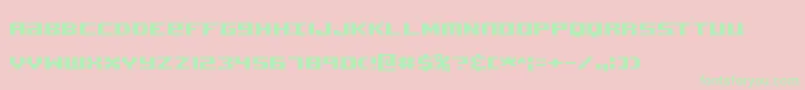 フォントAcknowtt – ピンクの背景に緑の文字