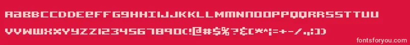 フォントAcknowtt – 赤い背景にピンクのフォント