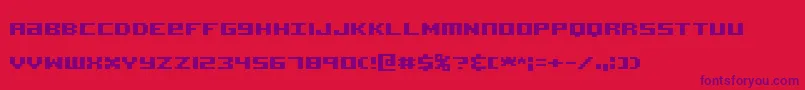 Acknowtt-Schriftart – Violette Schriften auf rotem Hintergrund
