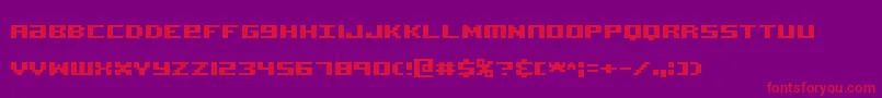 フォントAcknowtt – 紫の背景に赤い文字