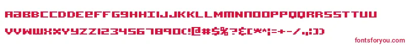 フォントAcknowtt – 白い背景に赤い文字