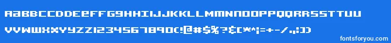 フォントAcknowtt – 青い背景に白い文字