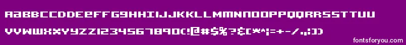 Acknowtt-fontti – valkoiset fontit violetilla taustalla