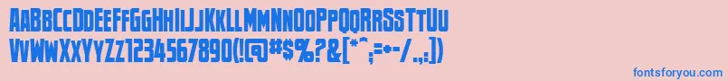 フォントNewsflashbb – ピンクの背景に青い文字