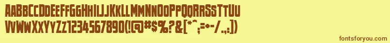 Czcionka Newsflashbb – brązowe czcionki na żółtym tle