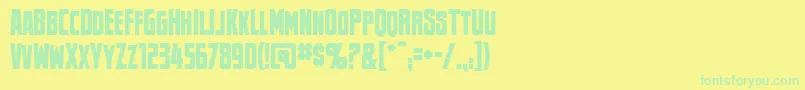 Newsflashbb-fontti – vihreät fontit keltaisella taustalla