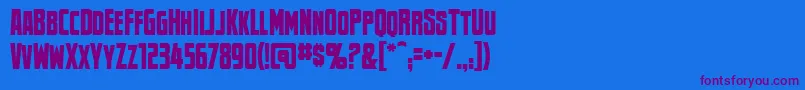 Newsflashbb Font – Purple Fonts on Blue Background