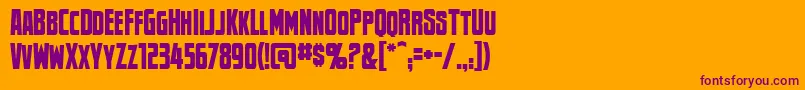 Newsflashbb Font – Purple Fonts on Orange Background