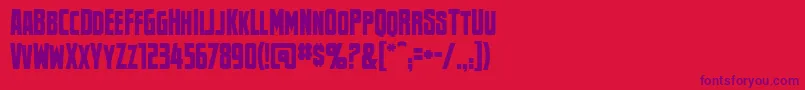 Police Newsflashbb – polices violettes sur fond rouge