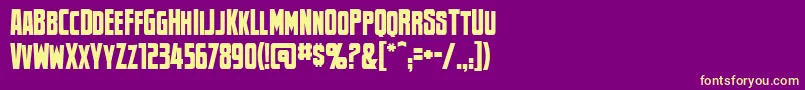 Newsflashbb-fontti – keltaiset fontit violetilla taustalla