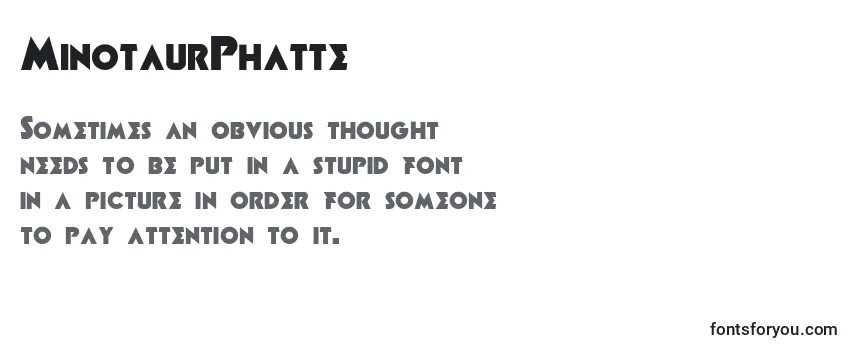 Review of the MinotaurPhatte Font