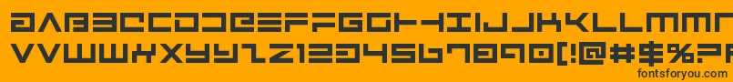 Avenger Font – Black Fonts on Orange Background