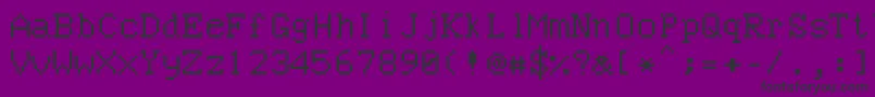 Bncuword-fontti – mustat fontit violetilla taustalla