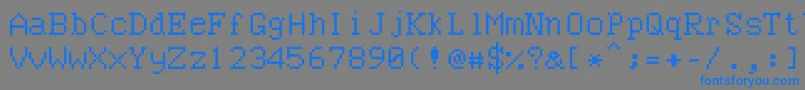 フォントBncuword – 灰色の背景に青い文字