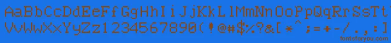 Шрифт Bncuword – коричневые шрифты на синем фоне
