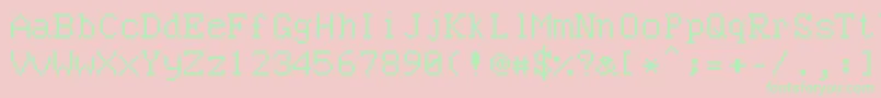 Bncuword-fontti – vihreät fontit vaaleanpunaisella taustalla