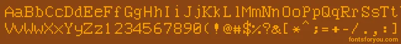 Шрифт Bncuword – оранжевые шрифты на коричневом фоне