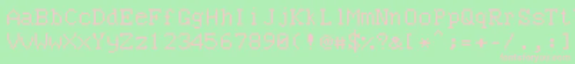 Bncuword Font – Pink Fonts on Green Background