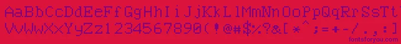 Bncuword-Schriftart – Violette Schriften auf rotem Hintergrund