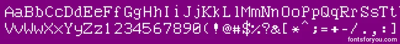 フォントBncuword – 紫の背景に白い文字