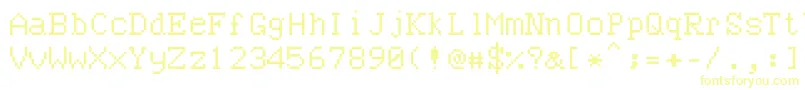 Bncuword-fontti – keltaiset fontit valkoisella taustalla
