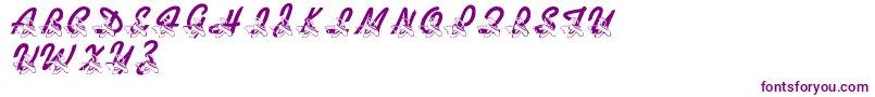 LmsDanceShoes Font – Purple Fonts on White Background