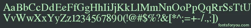 フォントRomandeadfno2stdDemibold – 黒い背景に緑の文字