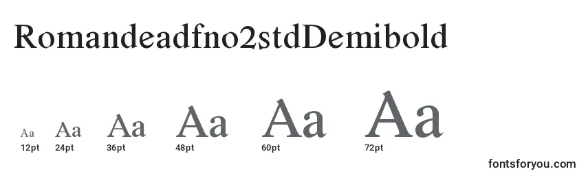 Größen der Schriftart Romandeadfno2stdDemibold (71247)
