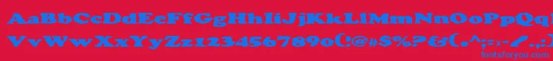 Charlemagne Font – Blue Fonts on Red Background