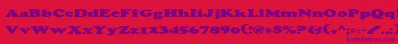 Charlemagne Font – Purple Fonts on Red Background