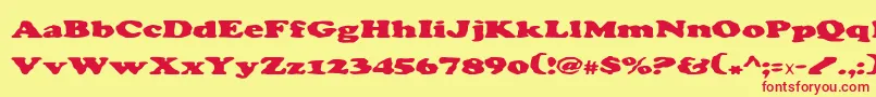 Charlemagne Font – Red Fonts on Yellow Background