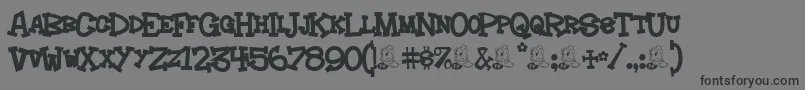 Hoedown Font – Black Fonts on Gray Background