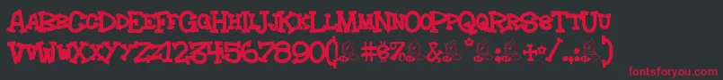 Hoedown Font – Red Fonts on Black Background