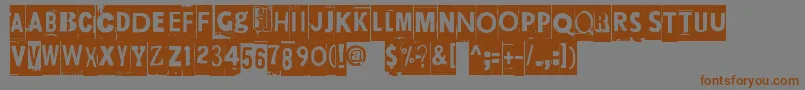 Maksukehoitus Font – Brown Fonts on Gray Background