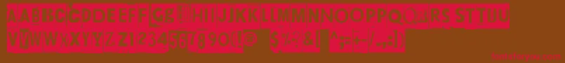Maksukehoitus Font – Red Fonts on Brown Background