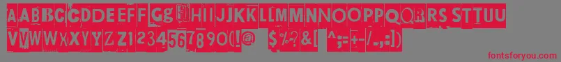 Maksukehoitus Font – Red Fonts on Gray Background