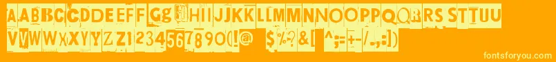 Más sobre la fuente Maksukehoitus fuente Maksukehoitus – Fuentes Amarillas Sobre Fondo Naranja