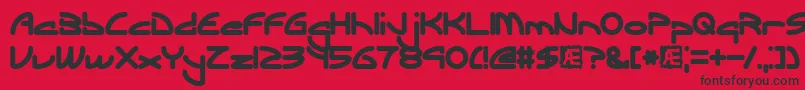 Ecliptic Font – Black Fonts on Red Background