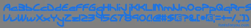 Ecliptic Font – Blue Fonts on Gray Background