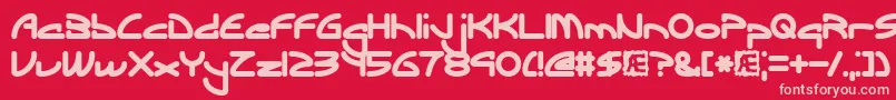 Ecliptic Font – Pink Fonts on Red Background